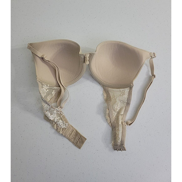 Maidenform Underwire T-Shirt Bra Size 32C Natural Boost Beige Demi Full Coverage - Picture 6 of 7
